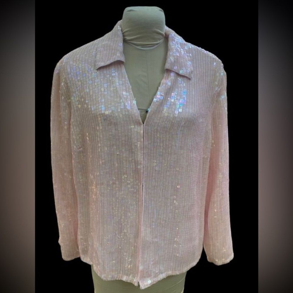 Sequin Jacket by Together.  Plus size 22.  Collared hook closure Swiftie Lover